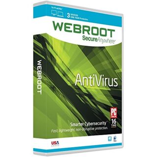 Webroot Antivirus Software 2023 – 3 Device, 2 Year Subscription