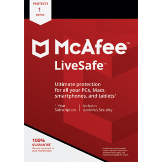 McAfee LiveSafe – 1-Year / 1 Device